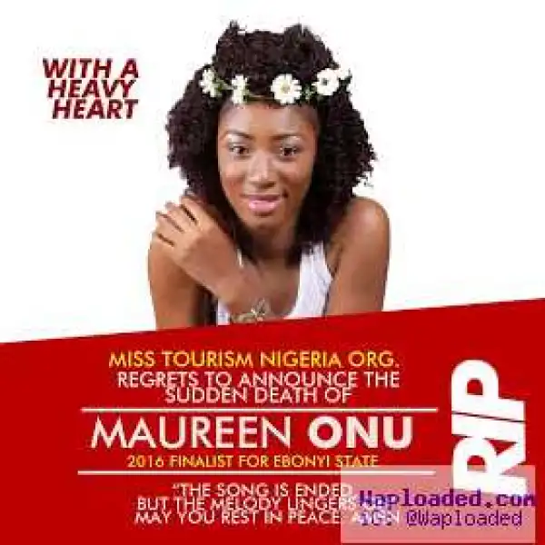 Miss Tourism Nigeria 2016 Finalist Sadly Passes On